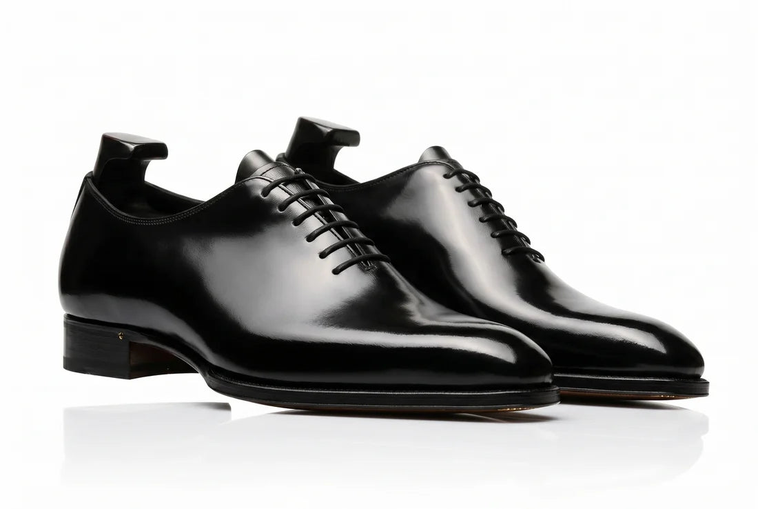 Men's Handmade Black Leather Wholecut Oxford Dress Shoes | CpaBossAffiliate