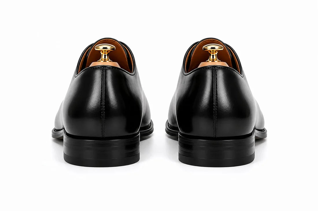 Black Wholecut Oxford Shoes — Handmade, Red Leather Sole | CpaBossAffiliate